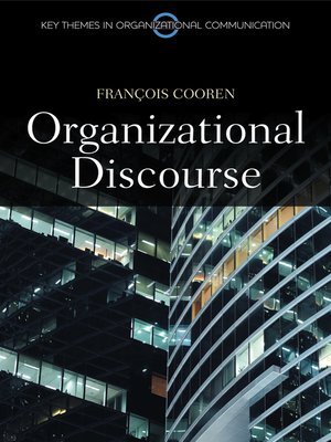cover image of Organizational Discourse